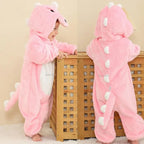 Winter Baby Rompers Baby Pijamas Panda Tiger Leopard Monkey Fox Animal Cartoon Hooded Jumpsuits Cosplay Costume Boys Girl Pajama