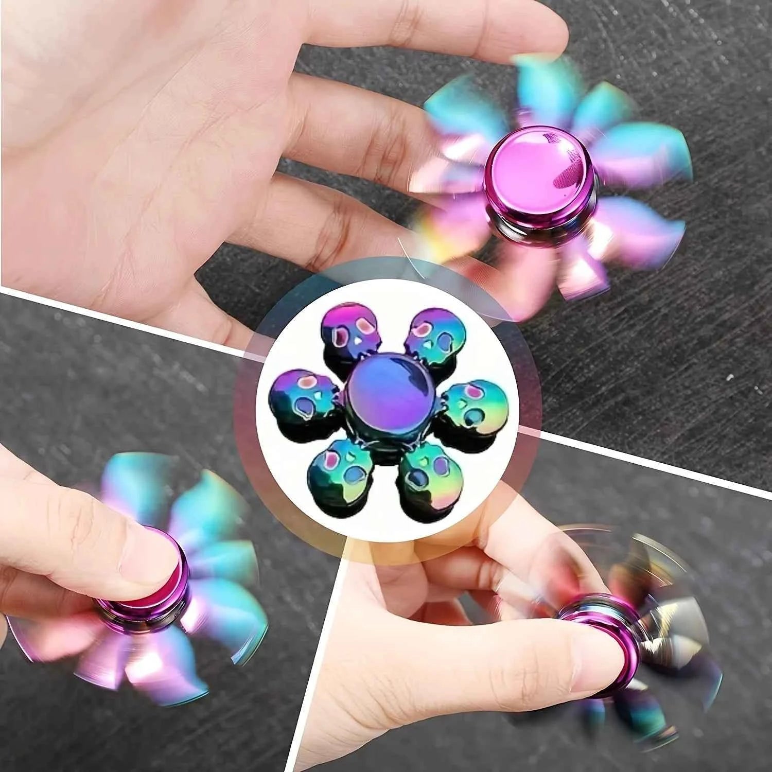 1 piece set colorful fidget spinner for adults zinc alloy stress relief toy office anxiety relief stress relief leisure gift