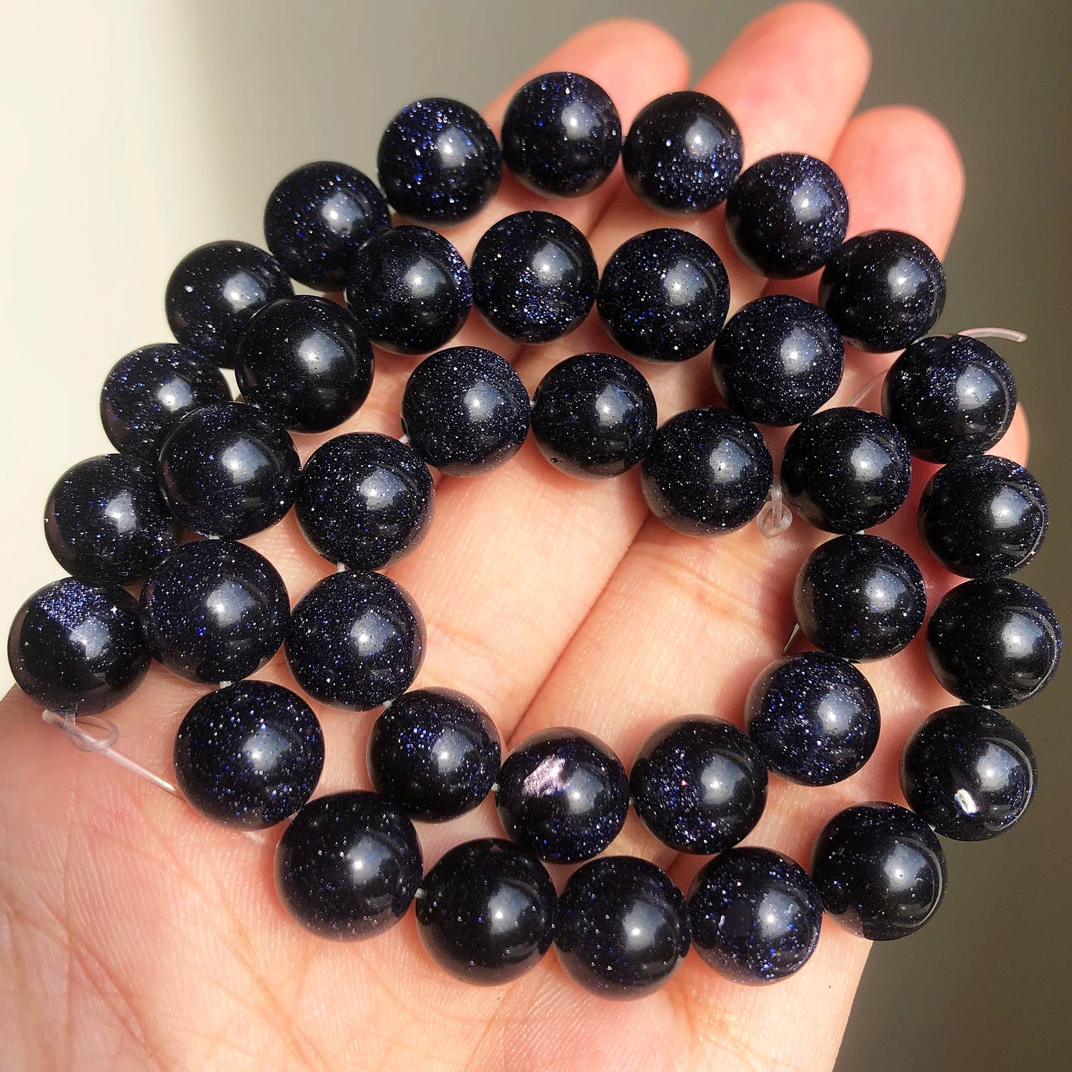 Natural Stone Beads Lapis Lazuli Round Loose Stone Beads For Jewelry Making DIY Bracelet Earrings Accessories 15'' 4/6/8/10/12mm