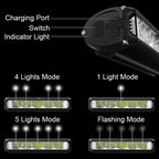 Fivemi 5Led MTB Bicycle Lights 10000MAH Rechargeable Bike Light Flashlight Outdoor Cycling Bike Accessories for Electric Scooter