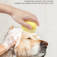 Dog Bathing Brush Pet Massage Brush Shampoo Dispenser Soft Silicone Brush Rubber Bristle for Dogs and Cats Shower Grooming Tool - WTN Essentials 