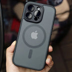 Magnetic Luxury Lens Protector Matte Translucent Case For iPhone 17 16 15 14 13 12 11 Pro Max For Magsafe Wireless Charger Cover