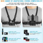 Adjustable Phone Clip Holder With Chest Strap Fixation Bracket for Sport Camera Mobile Phone Camera Black Holder Accessory