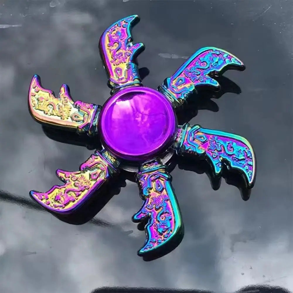 Dragon Wings Hand Spinner Alloy Low Noise Metal Rainbow Finger Spinner Anti-Anxiety High Speed Fingertip Gyro Birthday Gift