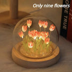 LED DIY Handmade Mini Tulip Night Light Materials Cute Home Decor Birthday Gift For Girl Family Friend Child Christmas Ornament