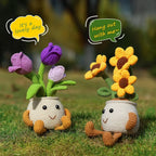 MIUSIE Crochet Starter Kit Sunflower Tulip Crochet Kit Crocheting Knitting Supplies for Adults Beginners Decoration DIY Craft