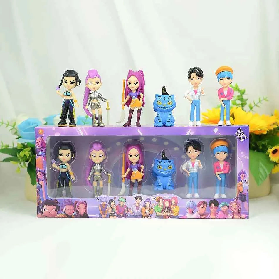HOT Anime Kpops Demon Hunters Figure Rumi Zoe Mira anime polyvinyl chloride character collection desktop trinkets Childrens gift