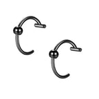 2PCS Trendy 10mm Stainless Steel Punk Clip on Fake Piercing Nose Wrap Lip Rings Unisex Nose Ring Women Men Tusk Body Jewelry