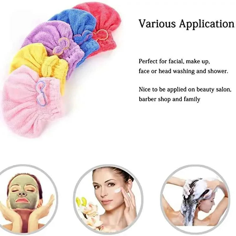 Quick Drying Hair Cap Women Bowtie Bathing Hat Microfiber Towel Superfiber Shower Cap For Spa Bathroom Accessories Shower Cap