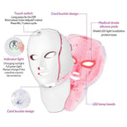 7 Colors Photon Facial LED Mask Red Light Therapy Anti Aging Face Neck Beauty Mask Relaxation Treatment Anti-Wrinkle Skin Care
