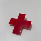 Y2K Anime Girls Red Cross Hair Clips for Women Girls Hair Accessories Hiphop Punk Barrettes Hair Pins Hairwear Cool Unique
