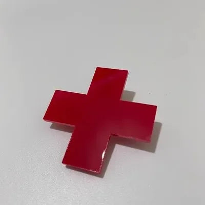 Y2K Anime Girls Red Cross Hair Clips for Women Girls Hair Accessories Hiphop Punk Barrettes Hair Pins Hairwear Cool Unique