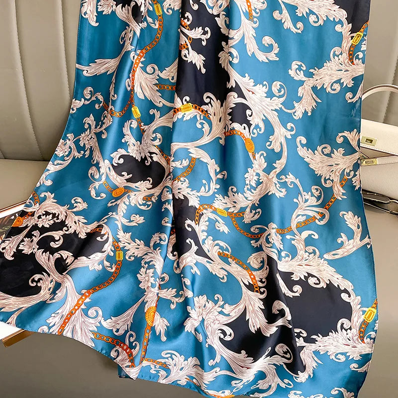 Spring Scarf Women's Luxury Design Polyester Material Smooth Scarf Soft Shawl Beach Scarf