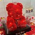 Artificial Flower Eternal Rose Teddy Bear for Mom Mother's Day Birthday Valentine's Day Anniversary Gifts &Artificial Room Decor