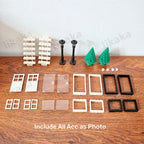 City Friends Door Window Set Building Blocks Compatible Classic House Architecture Blocks Parts MOC Bricks DIY Toys for Kids