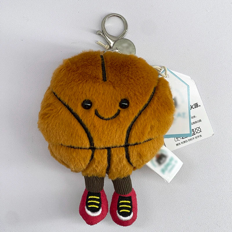 Golf Ball Plush Keychain, Grape Keychain, Jellyfish Plush toy, Hippopotamus, And Plush Elephant JC Bag Keychain
