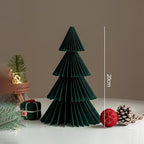 Paper Christmas Tree Ornaments 3D Honeycomb Christmas Tree Decorations Folded Paper 2026 Xmas New Year Desktop Arrangement Decor