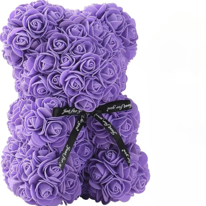 Artificial Flower Eternal Rose Teddy Bear for Mom Mother's Day Birthday Valentine's Day Anniversary Gifts &Artificial Room Decor