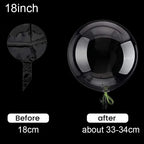10pcs 8/10/12/16/18/20/24/inch Transparent Bobo Balloon Clear Bubble Balloon For Wedding Birthday Party Decoration Helium Ballon