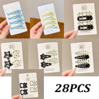 4pcs Simplicity Blue and Yellow Cute Fish Hairclip for Women Elegant Side Clip Fashion Girl Hairpin Hair Accessories