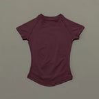 Short Sleeve Seamless Yoga Top Women Quick Dry Breathable Slim Fit Workout Gym Running Fitted Sports T-Shirt Activewear