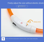 USB Rechargeable Luminous Collar Adjustable Led Glowing Dog Collar for Large Small Dogs Cat Night Light Collar Pet Safety Harnes - WTN Essentials 