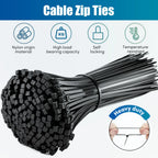 100-1000pcs Nylon Cable Zip Ties Adjustable Self-locking Cord Ties Durable Plastic Cable Ties Binding Wrap Straps for Office