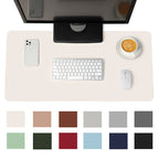 White Mouse Pad – Large Portable Waterproof Non-Slip PU Suede Gaming & Office Desk Mat for Keyboard and Mouse