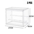 1/2/3/4PCS Acrylic Clear Display Storage Box for Fingures Foldable Display Case for Figurines Dolls Action Figure Organizer box