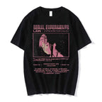 Anime Serial Experiments Lain T-Shirt Men Women Graphic T Shirts Unisex Iwakura Manga Girl Sci Fi Short Sleeve Tee Tops 62463