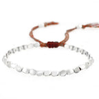Handmade Tibetan Copper Bead Bracelet Buddhist Braided Cotton Luck Rope Bracelet Good Luck Success Amulet Women Men Vintage