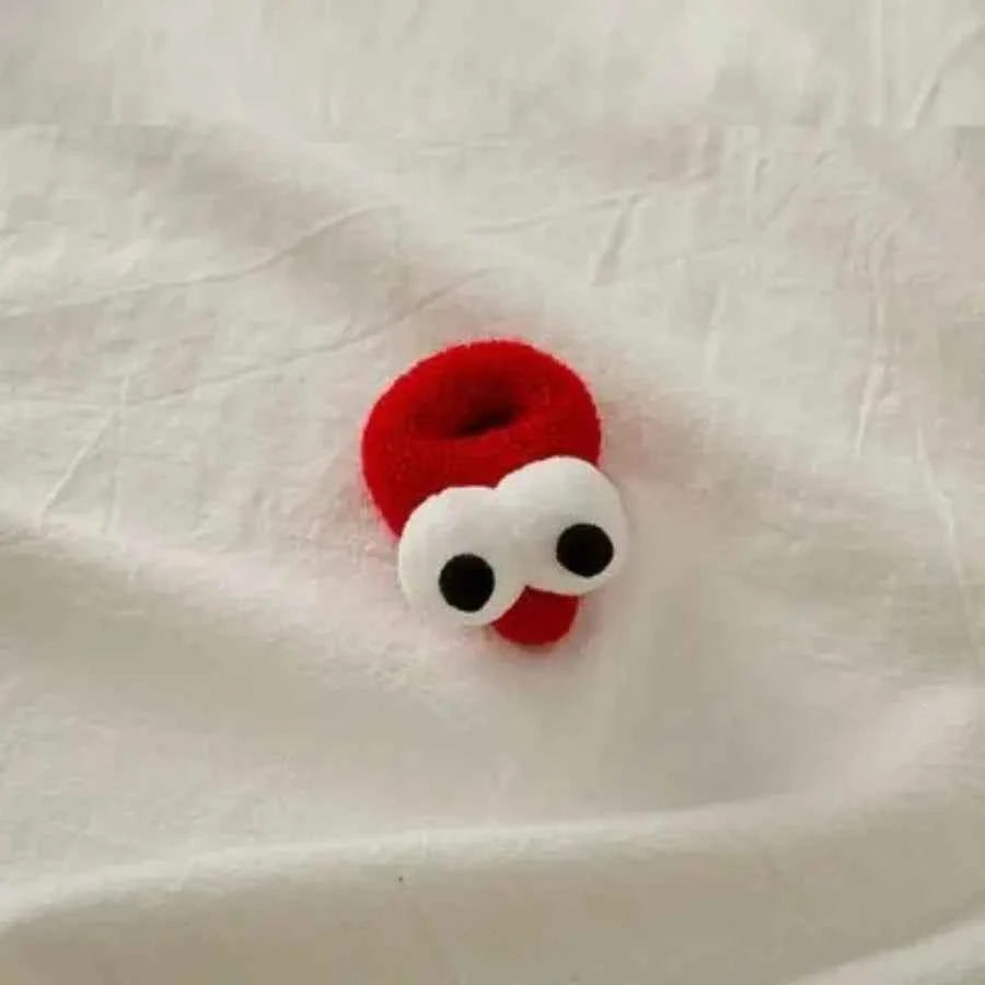 New Autumn and Winter Funny Selling Big Eyes Rope Girl Heart Candy Color High Elasticity 2-16 Years Old Instagram Hair Band