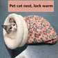 Christmas Warm Cat Kennel – Cozy Closed Cat Bed & Winter Sleeping Bag
