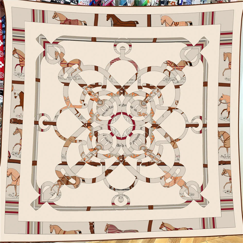 30% Silk 70% Cashmere Scarf Designer Luxury Pashmina Shawls for Women Square Hand Rolled Edges Stole Blanket Big Poncho 135CM