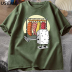Sushi Wardrobe T Shirt Women Men Funny High Quality T-shirt Cotton Graphic T Shirts Loose Short-sleeve Pritned Tshirt Man Tops