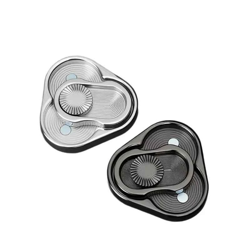 Triangle Spinner Flip Coin EDC Fidget Push Coin Decompression Hand Toy Handle Piece Fidget Spinner Fun Toy