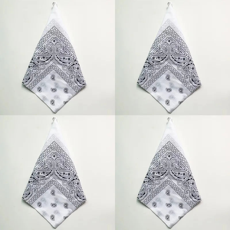 1/4/9pcs Men Women Bandana Hairband Cowboy Mens Biker Sports Headwear Wrist Hairwrap Single Sided Head Wrap Scarf Paisley