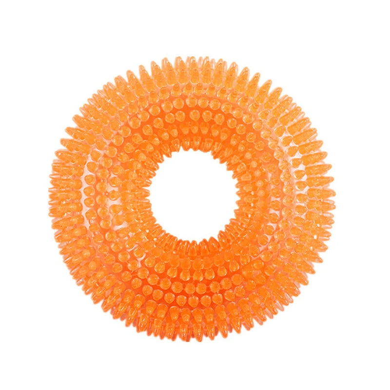 Squeaky Pet Dog Interactive Chew Toy Puppy Bite Resistant Thorn Barbed Tooth Cleaning Toy TPR Molar Chew Toys for Dogs - WTN Essentials 