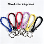 Stylish PU Leather Braided Woven Keychain Bag Pendant - A Perfect Gift for Men and Women!