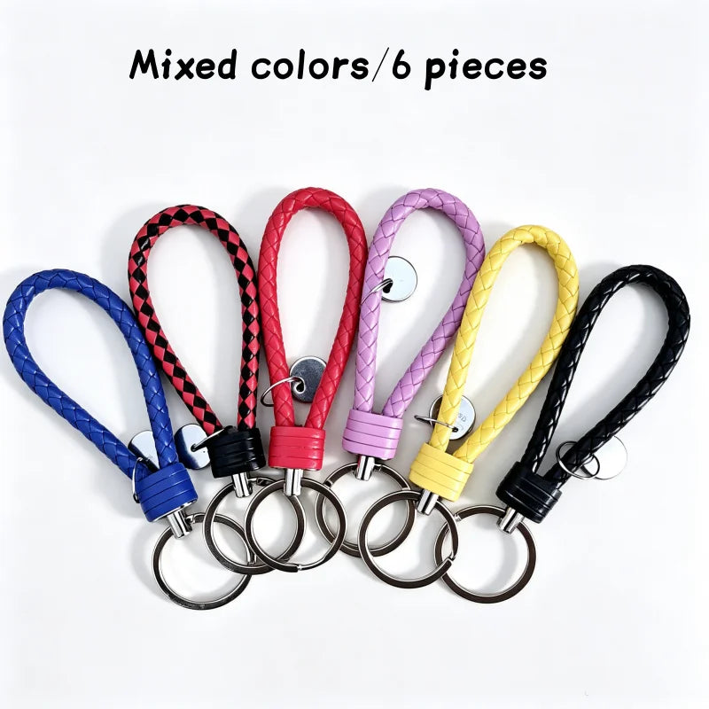 Stylish PU Leather Braided Woven Keychain Bag Pendant - A Perfect Gift for Men and Women!