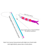 Elastic String Cat Teaser Wand with Faux Fur Bug