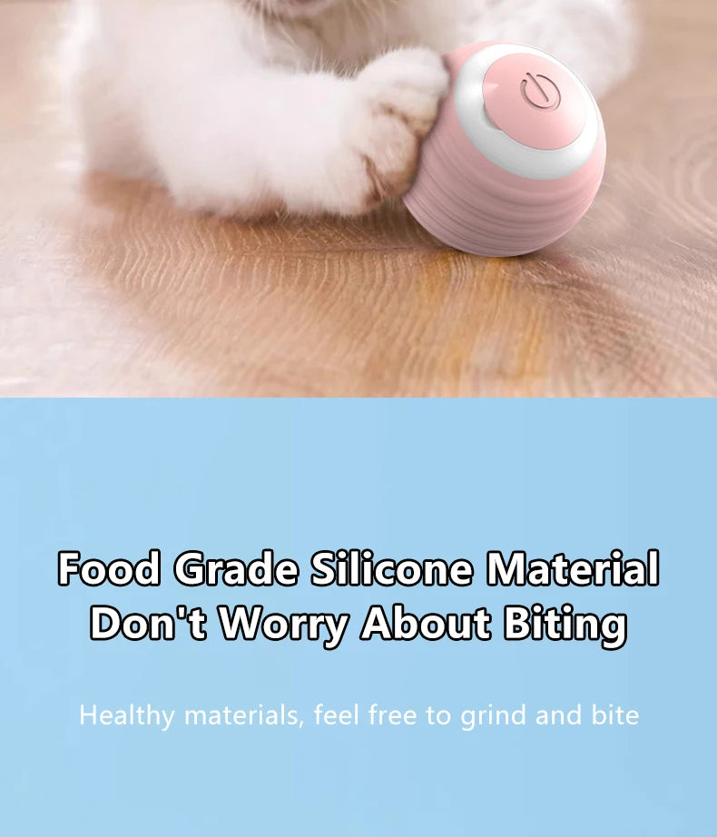 2PCS Cat Interactive Ball Indoor Automatic Rolling Magic Ball Smart Cat Toys Electronic Interactive Cat Toy Cat Game Accessories - WTN Essentials 