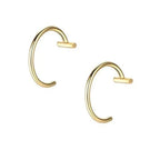 2PCS Trendy 10mm Stainless Steel Punk Clip on Fake Piercing Nose Wrap Lip Rings Unisex Nose Ring Women Men Tusk Body Jewelry