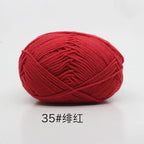 40-50g/Set 4ply Milk Cotton(80%) Knitting Yarn Needlework Dyed Lanas For Crochet Craft Sweater Hat Dolls At Low Price