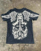 Tshirt American affliction Washed  New Arrival Mens Clothes Tee Shirt Homme Graphic T-Shirts Men Tshirt for Men Ropa Hombre