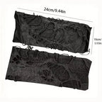 New Hot Sale Fashionable Simple Gothic Fingerless Gloves Unisex Tear Design Stretchy for Party Preparation and Durable
