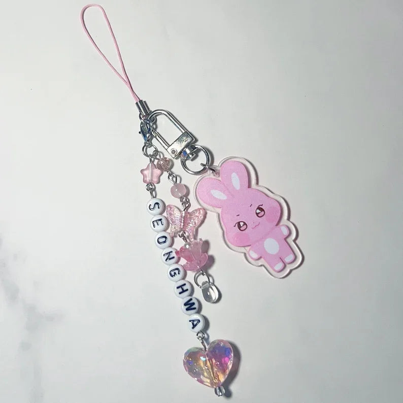 ANITEEZ Bias Beaded Keychain Phone Charm