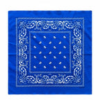 70CM Oversized Hip Hop Amoeba Cashew Cotton Square Bandana Scarf Headband Black Paisley Gifts For Men/Boys/Girls
