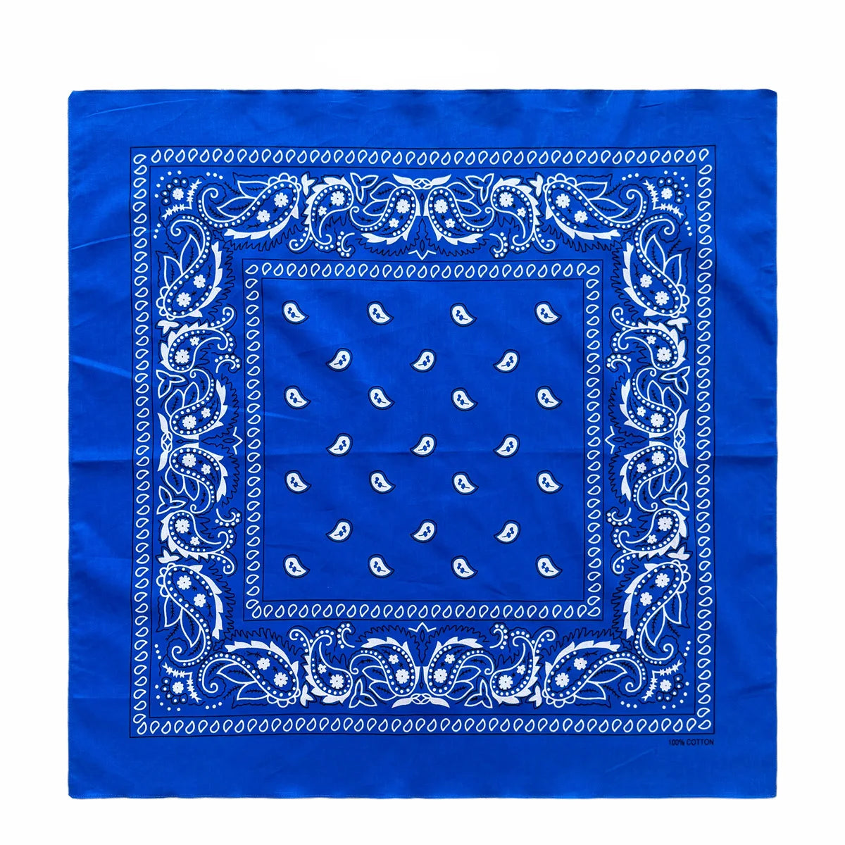 70CM Oversized Hip Hop Amoeba Cashew Cotton Square Bandana Scarf Headband Black Paisley Gifts For Men/Boys/Girls