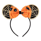 2026 Latest Halloween Cobweb Ears Headband Women Festival DIY Mouse Hairband Kids Party Villains Cosplay DIY Hair Accessories